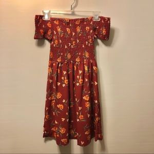 Rue21 Dresses - Rue 21 Off the Shoulder Orange Floral Dress Rue21 Dresses - Rue 21 Off the Shoulder Orange Floral Dress